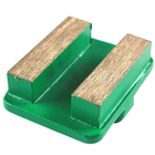 2 Square Segments Diamond Scraper Grinding Plate with Single Plug Quick Change Backer proveedor