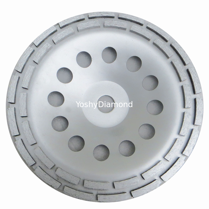 Double Row Diamond Grinding Cup Wheel for grinding concrete / 7 inch diameter proveedor