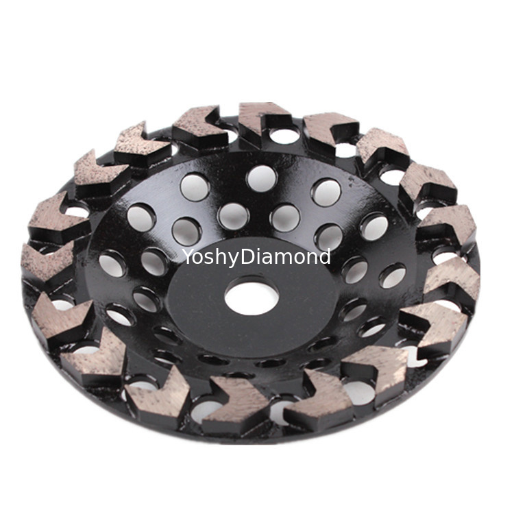 7 rueda dividida en segmentos Flecha-formada de Diamond Grinding de la pulgada 180m m para moler el granito duro, mármol proveedor