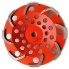 8 segmentos L rueda de pulido de la taza del diamante de calidad superior de la forma para el hormigón de Griinding proveedor