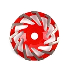 4&quot; Turbo Sector-formado dividido en segmentos 105m m Diamond Grinding Wheel For Different mecanografía del hormigón con base de acero ligera proveedor