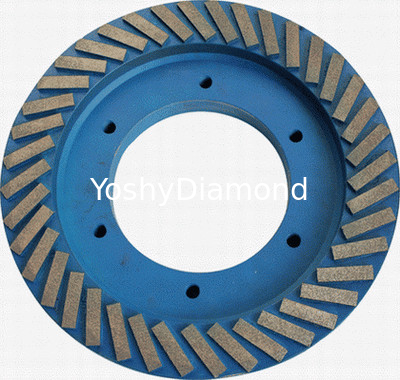 Borde biselado Diamond Dry Grinding Wheel sinterizado granito de pulido de la fila doble de 15 pulgadas solo proveedor